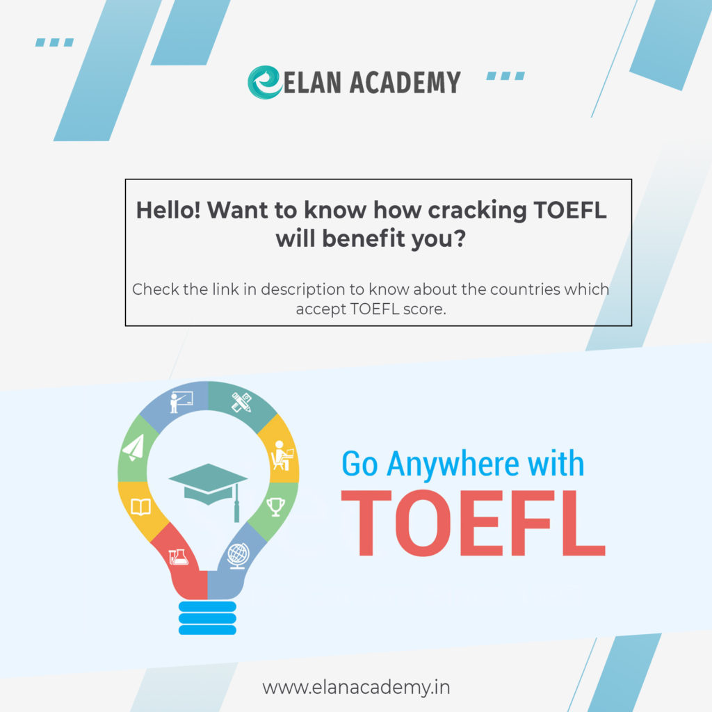Countries accepting TOELF